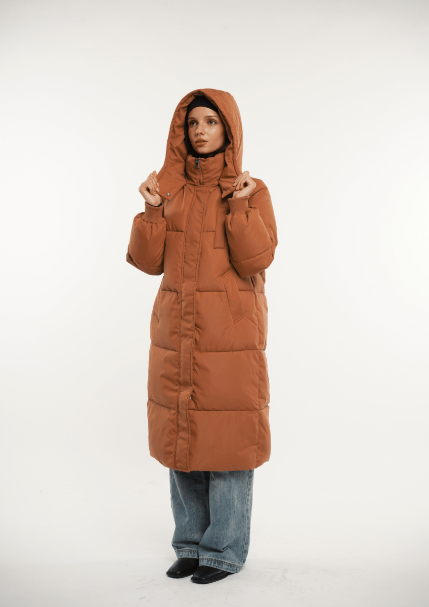 LUNA | HOODED LONG PUFFER JACKET - Edith & Mae