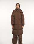 LUNA | HOODED LONG PUFFER JACKET - Edith & Mae