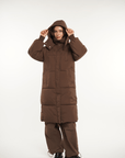 LUNA | HOODED LONG PUFFER JACKET - Edith & Mae