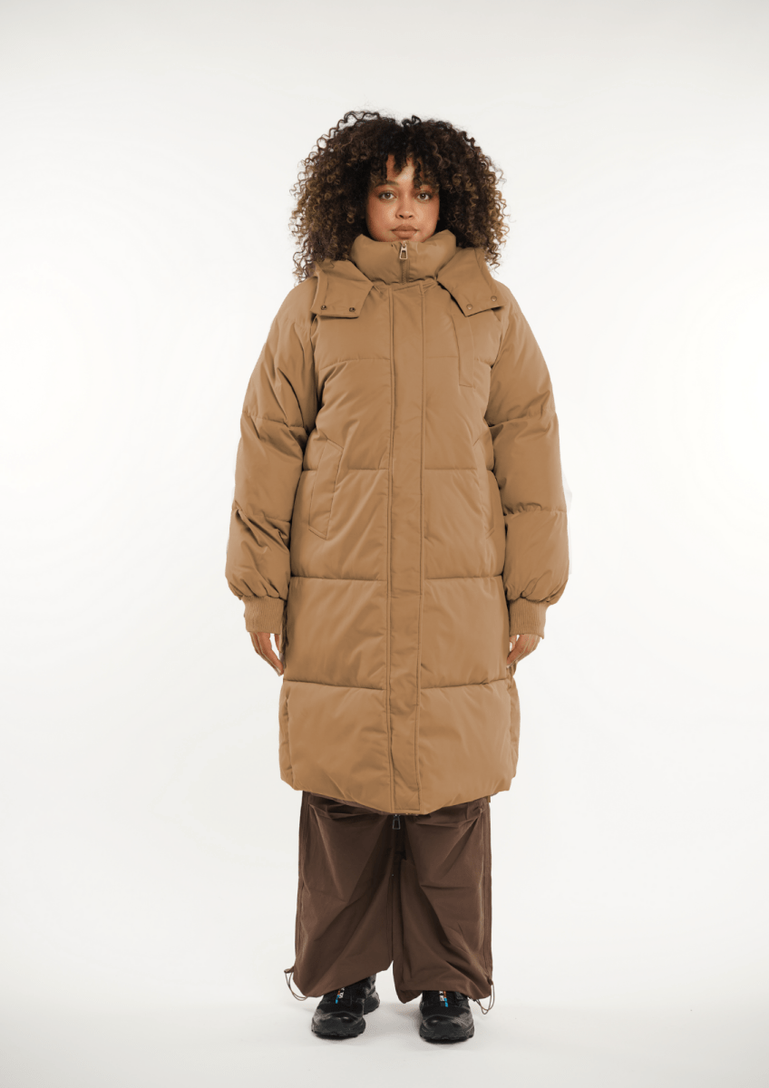 LUNA | HOODED LONG PUFFER JACKET - Edith &amp; Mae
