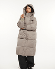 LUNA | HOODED LONG PUFFER JACKET - Edith & Mae