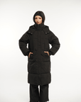 LUNA | HOODED LONG PUFFER JACKET - Edith & Mae