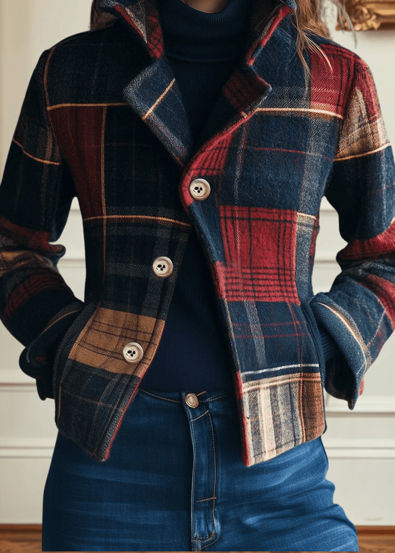 NATALIE | CLASSIC PLAID WOOL JACKET - Edith & Mae