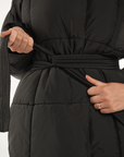 NOVA | MID LENGTH BELTED PUFFER JACKET - Edith & Mae