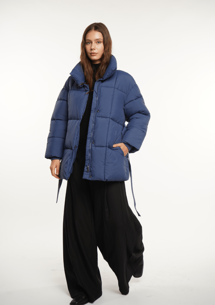 NOVA | MID LENGTH BELTED PUFFER JACKET - Edith &amp; Mae