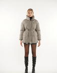 NOVA | MID LENGTH BELTED PUFFER JACKET - Edith & Mae