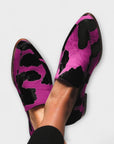 PALOMA – COW PRINT SUEDE LOAFERS - Edith & Mae