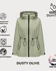 SAGE | LIGHTWEIGHT WATER REPELLENT RAINCOAT - Edith & Mae