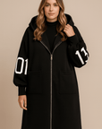 SELENE | KNITTED HOODED LONG COAT - Edith & Mae