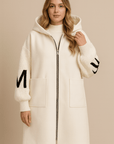 SELENE | KNITTED HOODED LONG COAT - Edith & Mae