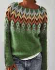 SILVIA™ - RETRO - SWEATER [GREEN] - Edith & Mae