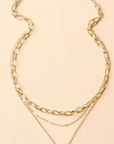 VINTAGE GOLD LAYERED CHAIN & PENDANT NECKLACE - Edith & Mae