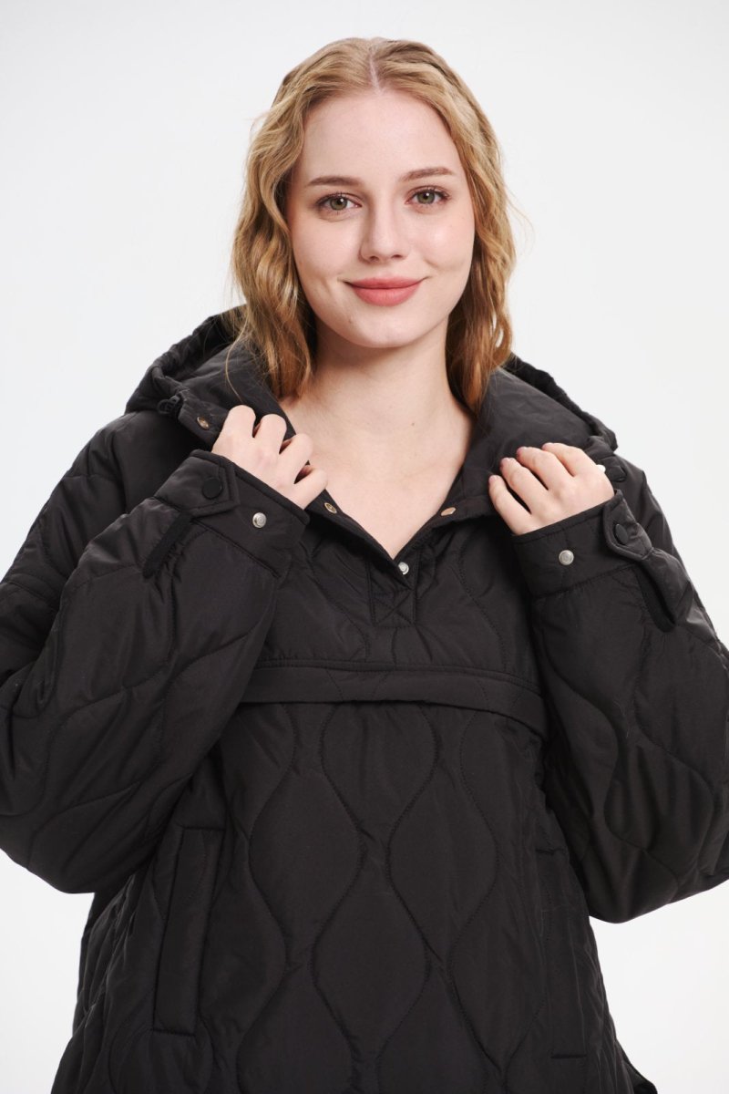 WILLOW | QUILTED WATER REPELLENT HOODED JACKET - Edith &amp; Mae