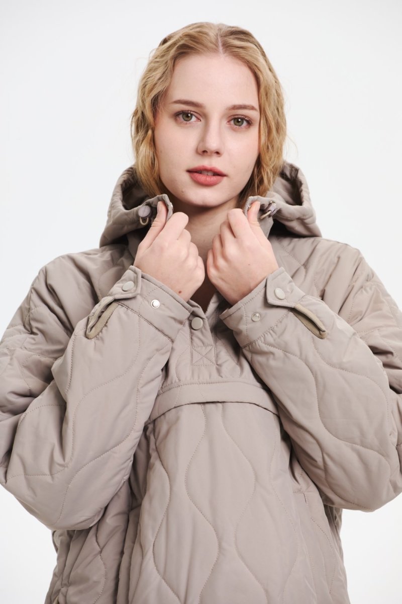WILLOW | QUILTED WATER REPELLENT HOODED JACKET - Edith &amp; Mae