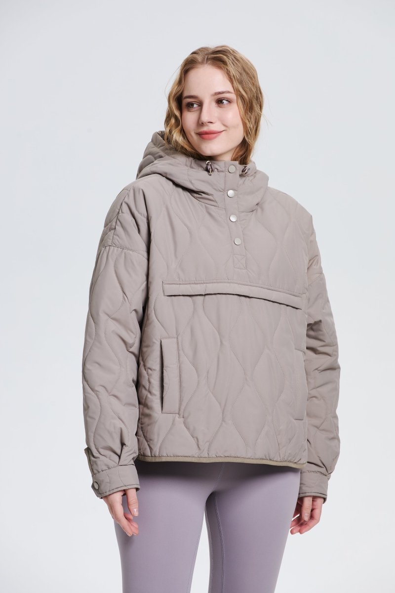 WILLOW | QUILTED WATER REPELLENT HOODED JACKET - Edith &amp; Mae