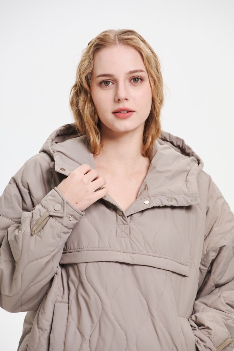 WILLOW | QUILTED WATER REPELLENT HOODED JACKET - Edith &amp; Mae