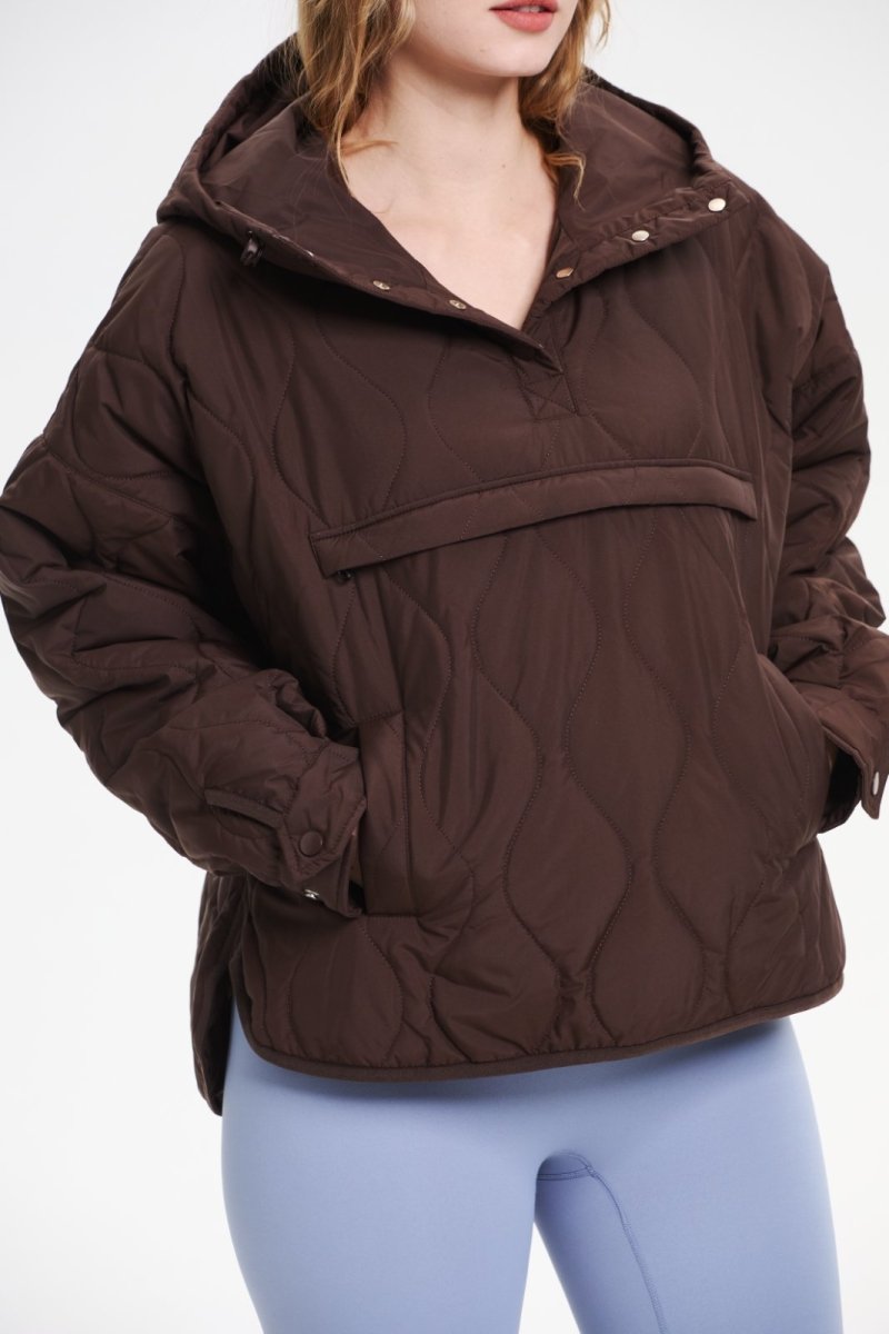 WILLOW | QUILTED WATER REPELLENT HOODED JACKET - Edith &amp; Mae