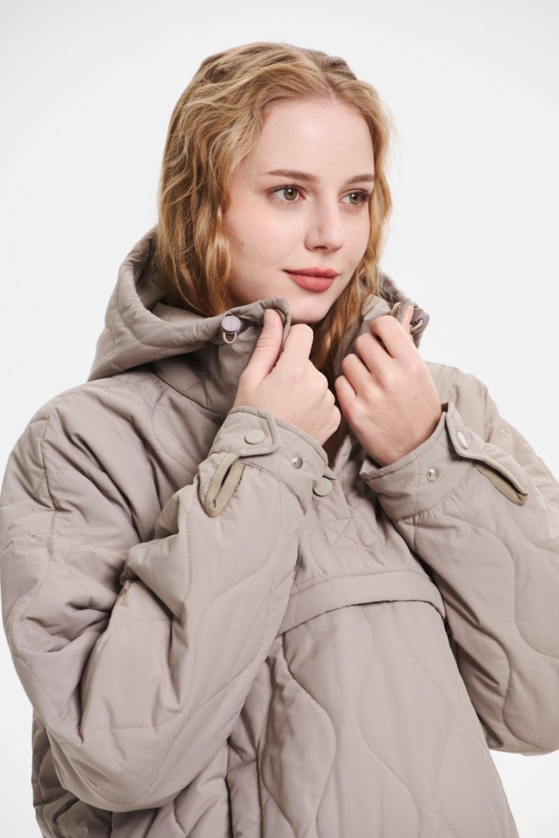WILLOW | QUILTED WATER REPELLENT HOODED JACKET - Edith &amp; Mae