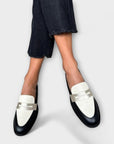XARA – BLACK LOAFERS WITH METALLIC SHINE - Edith & Mae